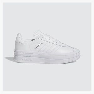 A didas Womens Gazelle Bold Triple White size 7. Worn maybe twice